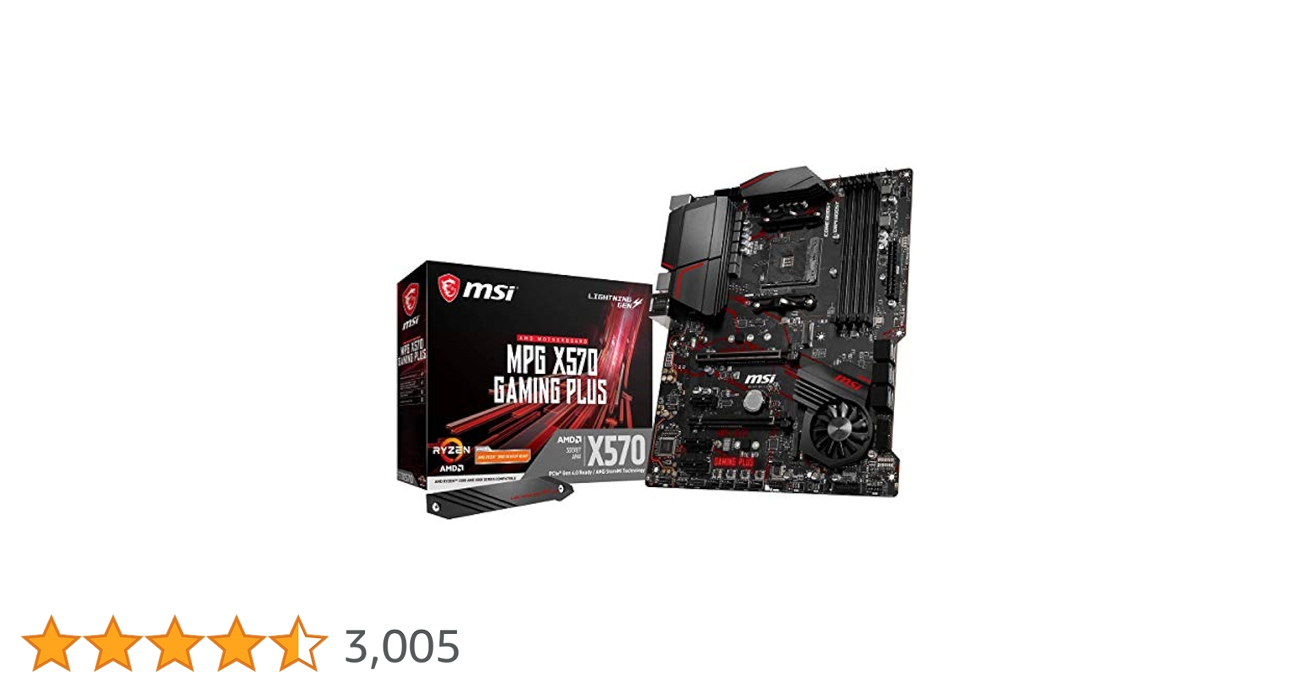 Amazon | MSI MPG X570 Gaming Plus Motherboard (AMD AM4, PCIe